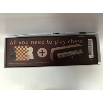 Kosmetinis defektas Šachmatų pradžiamokslio rinkinys (figūros, lenta ir laikmatis) DGT